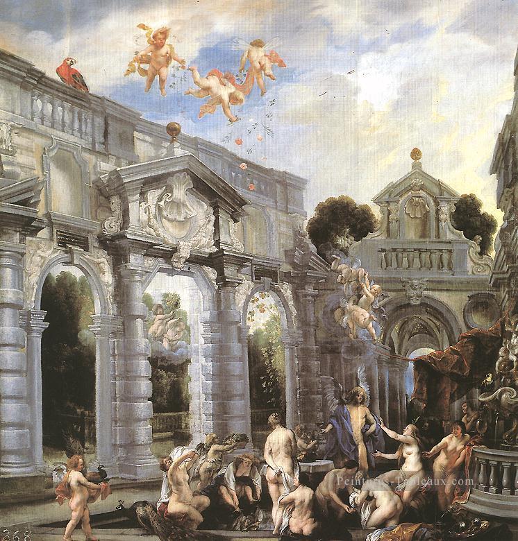 Nymphes à la fontaine de l’amour baroque flamand Jacob Jordaens Peintures à l'huile